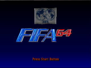 FIFA Soccer 64 title screen for Nintendo 64
